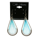 Mi Amore Dangle-Earrings Silver-Tone/Blue