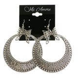 Mi Amore Bow Dangle-Earrings Silver-Tone