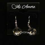 Mi Amore Gray Acrylic Crystal Dangle-Earrings Silver-Tone/Gray