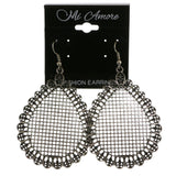 Mi Amore Dangle-Earrings Silver-Tone/Dark-Silver