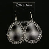 Mi Amore Dangle-Earrings Silver-Tone/Dark-Silver