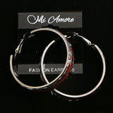 Mi Amore Hoop-Earrings Dark-Silver/Black