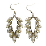 Mi Amore Dangle-Earrings Silver-Tone/White