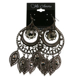 Mi Amore Chandelier-Earrings Dark-Silver