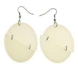 Mi Amore Dangle-Earrings Silver-Tone/White