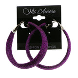 Mi Amore Hoop-Earrings Silver-Tone/Purple