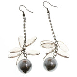 Mi Amore Drop-Dangle-Earrings Dark-Silver