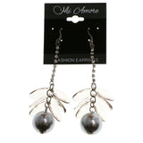 Mi Amore Drop-Dangle-Earrings Dark-Silver