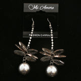 Mi Amore Drop-Dangle-Earrings Dark-Silver