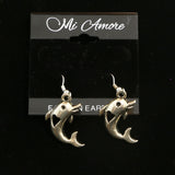 Mi Amore Dolphin Dangle-Earrings Silver-Tone