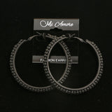 Mi Amore Hoop-Earrings Black