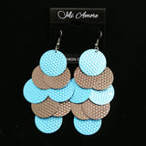 Mi Amore Dangle-Earrings Silver-Tone/Blue