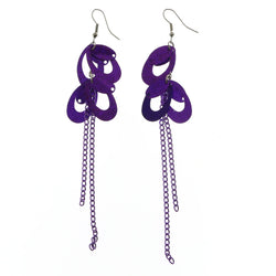 Mi Amore Dangle-Earrings Silver-Tone/Purple