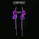 Mi Amore Dangle-Earrings Silver-Tone/Purple