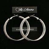 Mi Amore Hoop-Earrings Silver-Tone