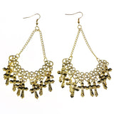 Mi Amore Cross Chandelier-Earrings Gold-Tone