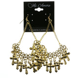 Mi Amore Cross Chandelier-Earrings Gold-Tone