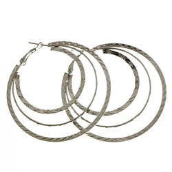 Mi Amore Hoop-Earrings Silver-Tone