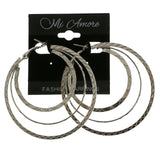 Mi Amore Hoop-Earrings Silver-Tone