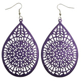 Mi Amore Dangle-Earrings Silver-Tone/Purple