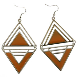 Mi Amore Dangle-Earrings Silver-Tone/Orange