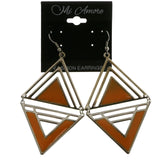 Mi Amore Dangle-Earrings Silver-Tone/Orange