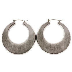 Mi Amore Hoop-Earrings Black/Dark-Silver