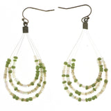 Mi Amore Dangle-Earrings Silver-Tone/Green