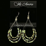 Mi Amore Dangle-Earrings Silver-Tone/Green