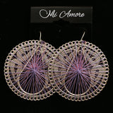 Mi Amore Dangle-Earrings Silver-Tone/Purple