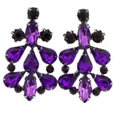 Mi Amore Dangle-Earrings Silver-Tone/Purple