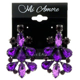 Mi Amore Dangle-Earrings Silver-Tone/Purple