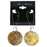 Mi Amore Flowers Drop-Dangle-Earrings Silver-Tone/Multicolor