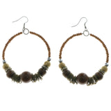 Mi Amore Dangle-Earrings Brown/Gold-Tone