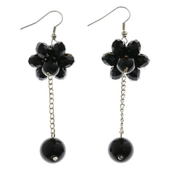 Mi Amore Drop-Dangle-Earrings Silver-Tone/Black