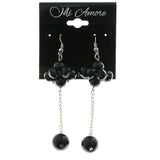 Mi Amore Drop-Dangle-Earrings Silver-Tone/Black