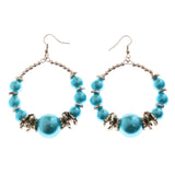 Mi Amore Dangle-Earrings Silver-Tone/Blue