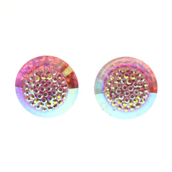 Mi Amore AB Finish Post-Earrings Multicolor