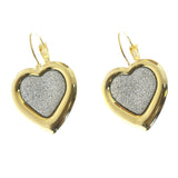 Mi Amore Heart Dangle-Earrings Gold-Tone/Silver-Tone