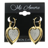 Mi Amore Heart Dangle-Earrings Gold-Tone/Silver-Tone