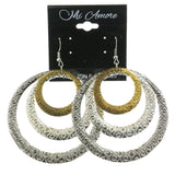 Mi Amore Multiple Rings Dangle-Earrings Silver-Tone/Gold-Tone