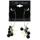 Mi Amore Dangle-Earrings Silver-Tone/Black