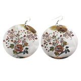 Mi Amore Flowers Dangle-Earrings Silver-Tone/Multicolor