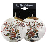 Mi Amore Flowers Dangle-Earrings Silver-Tone/Multicolor