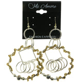 Mi Amore Drop-Dangle-Earrings Silver-Tone/Gold-Tone