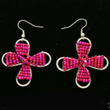 Mi Amore Dangle-Earrings Pink/Silver-Tone