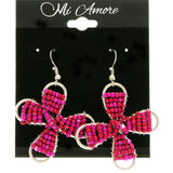 Mi Amore Dangle-Earrings Pink/Silver-Tone