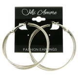 Mi Amore Hoop-Earrings Silver-Tone