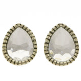 Mi Amore Post-Earrings Silver-Tone