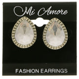 Mi Amore Post-Earrings Silver-Tone